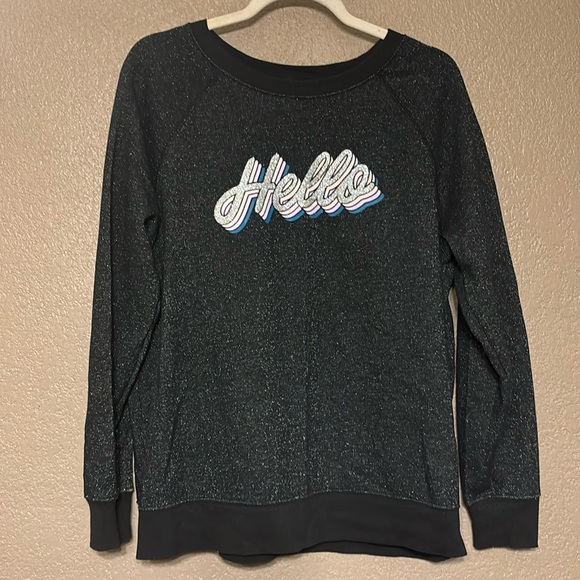 Old Navy Hello Sparkly Sweater EUC - Picture 1 of 5